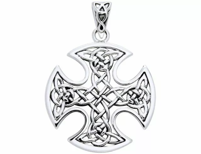 Jewelry Trends Sterling Silver Celtic Knotwork Cross Pendant