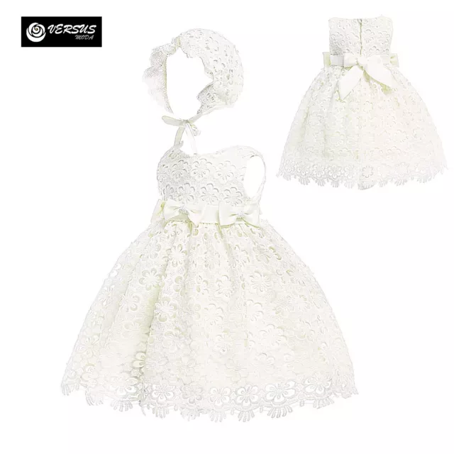 Vestito Bambina Neonata Abito Cerimonia Battesimo Newborn Princess Dress CHR005 2