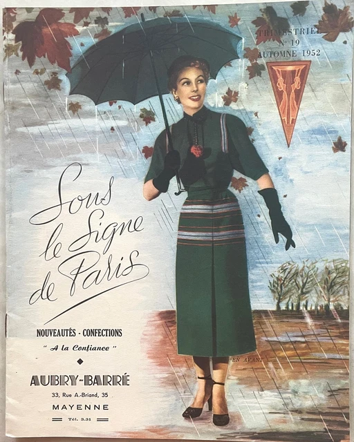 Revue Vintage "Sous Le Signe De Paris" N°19 - Automne 1952 - Mode Confection