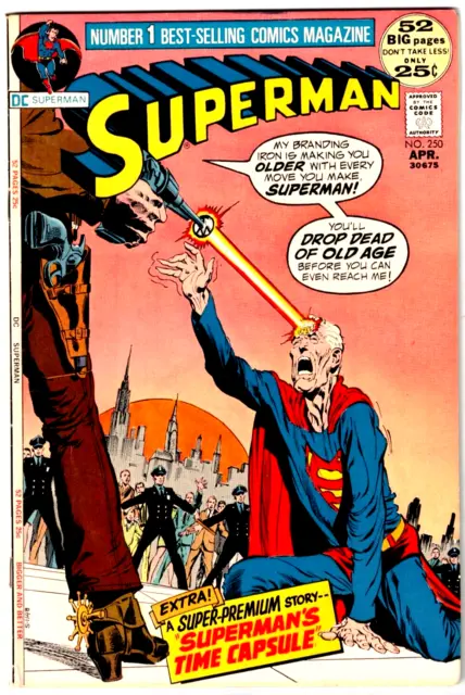 SUPERMAN #250 (FN) 64 Pages! Bronze-Age Classic 1971 DC Neal Adams Cover!