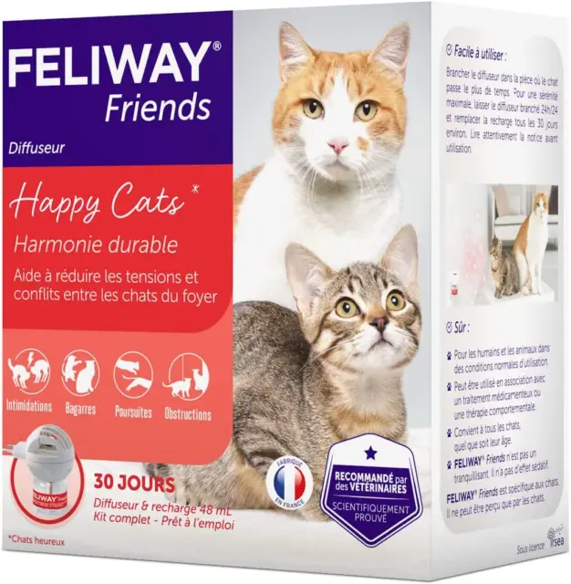 FELIWAY Friends – anti Conflit Pour Chat - Diffuseur + Recharge 48 Ml