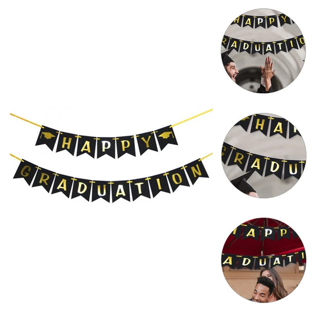 1 Set -Abschluss -Banner -Abschluss -Banner Hängende Ornament