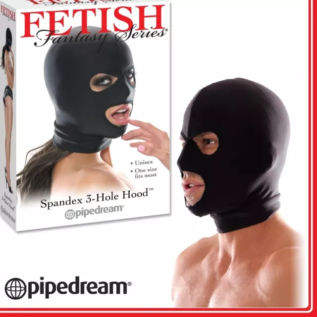 Cappuccio con aperture occhi e bocca Spandex 3 Hole Hood Sex Toys Bondage Mask