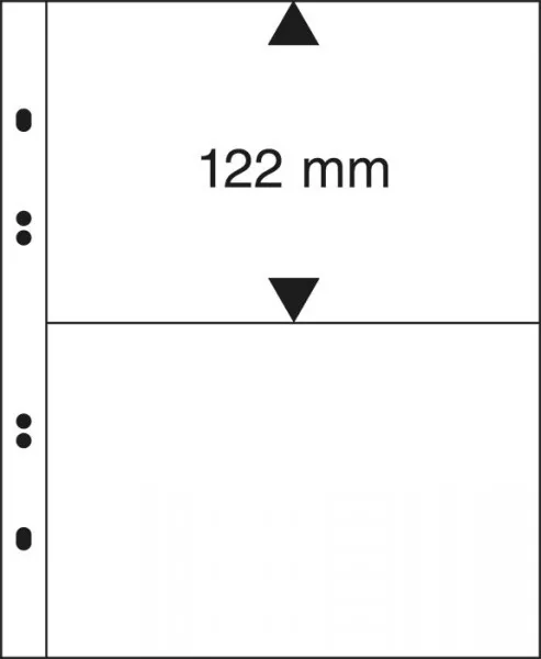 Lindner Multi Collect Blätter  2 Streifen (122 Mm), Glasklar, 10Er-Pack (Mu1322)