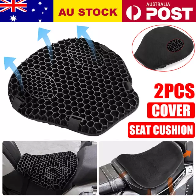 Universal Motorcycle Seat Cushion Cover Comfort Gel Pillow Pad Pressure Relief