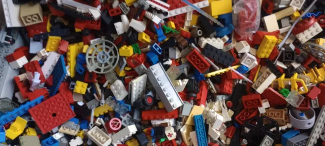 1kg Of Vintage & Modern Mixed Assorted Lego Bricks Bundle 1000g Job Lot Building