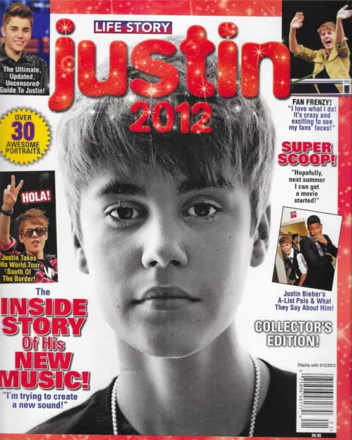 Revista Justin Bieber Edición de Coleccionista Historia de Coleccionista Gira Mundial a partir de 2012