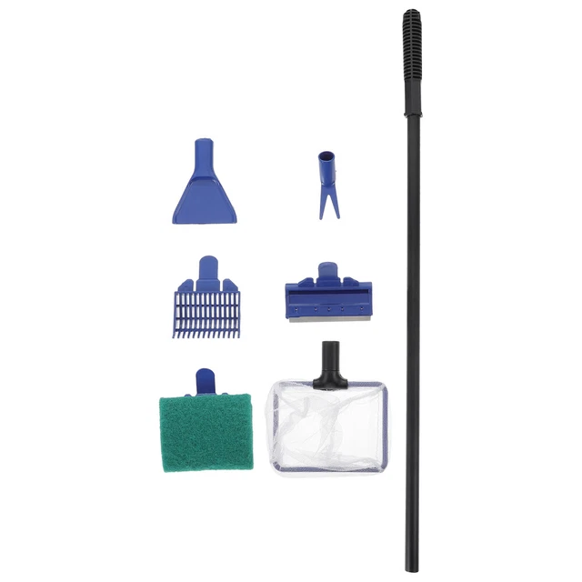 Acquario Fish Glass serbatoio 5 in 1 set pulizia (blu + nero)