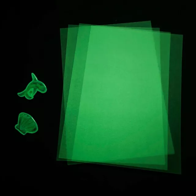 5Pcs Translucence Luminous Heat Shrink Plastic Sheet  Pendant