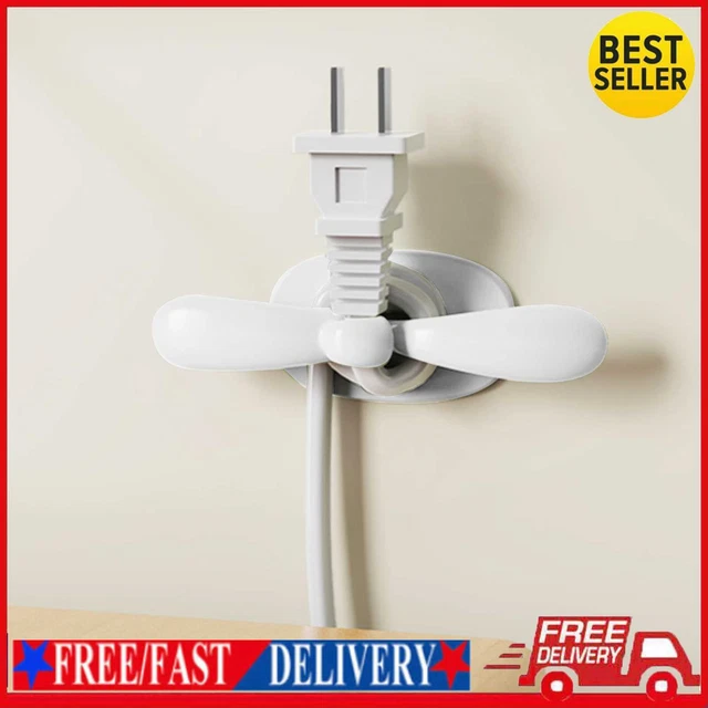Organizador de cables bobinador de cables TPR clips en forma de brote suministros para el hogar (blanco)