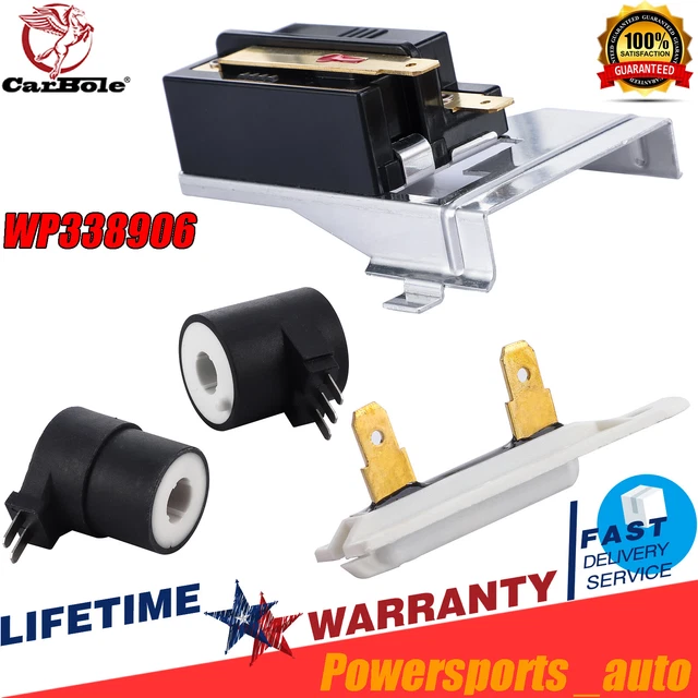 338906 279834 3392519 Dryer Flame Sensor Valve Solenoid Coil Kit For Whirlpool