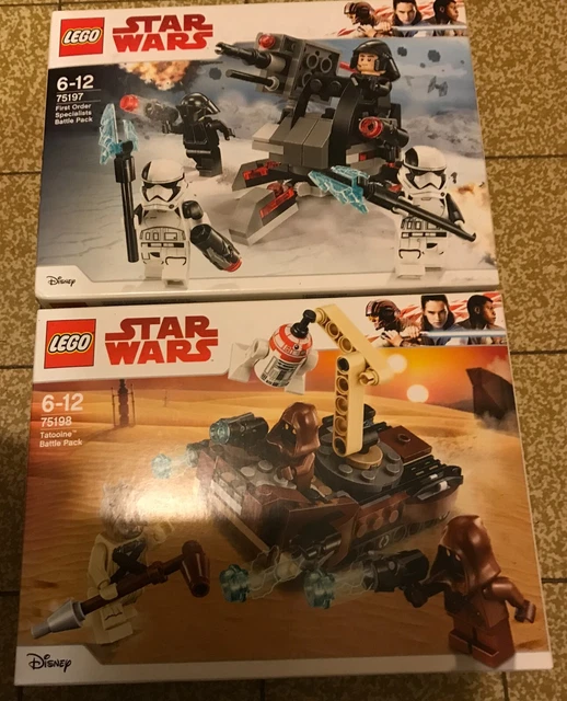 BOITE SET LEGO Star Wars Vaisseau 75197 75198 Tatooine & First Order Battle Pack EUR 32,99 