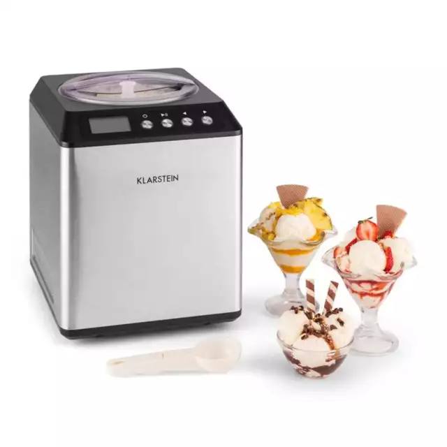 (B-WARE) Vanilla Sky Speise Eis Maschine Creme Maker Gerät Kompressor 2 l Ovp 2