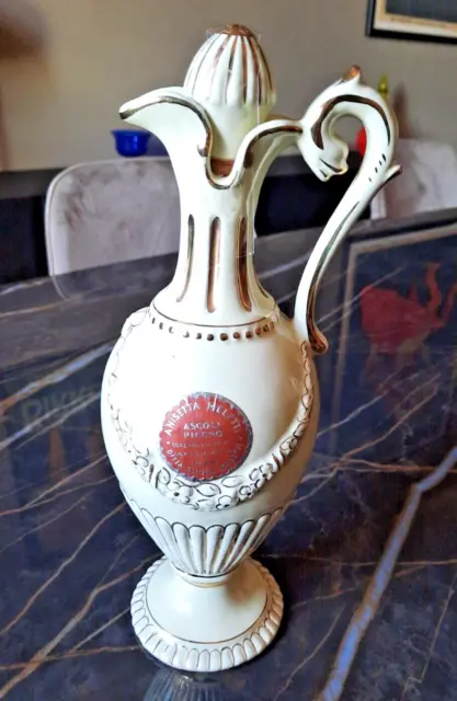 Bottiglia anfora ceramica pubblicitaria Anisetta Meletti Ascoli Piceno