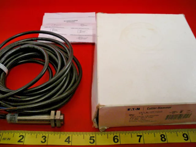 Cutler Hammer E57LAL12T110S5 Proximity Sensor 12mm 6-32vdc Sn 2mm 3-Wire Eaton