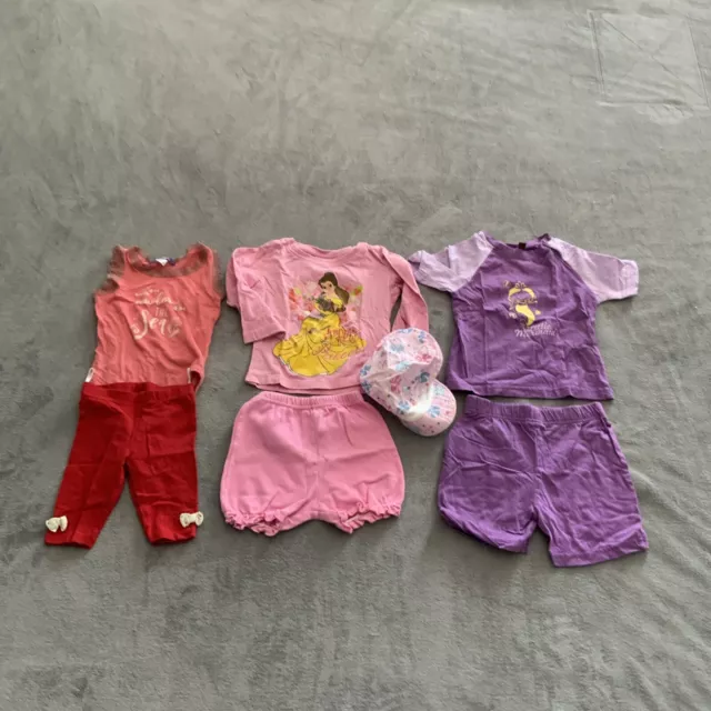 Kinder Kleider Paket Mädchen 74 Sommer Oberteil Kurze Hose Body 6 Teile