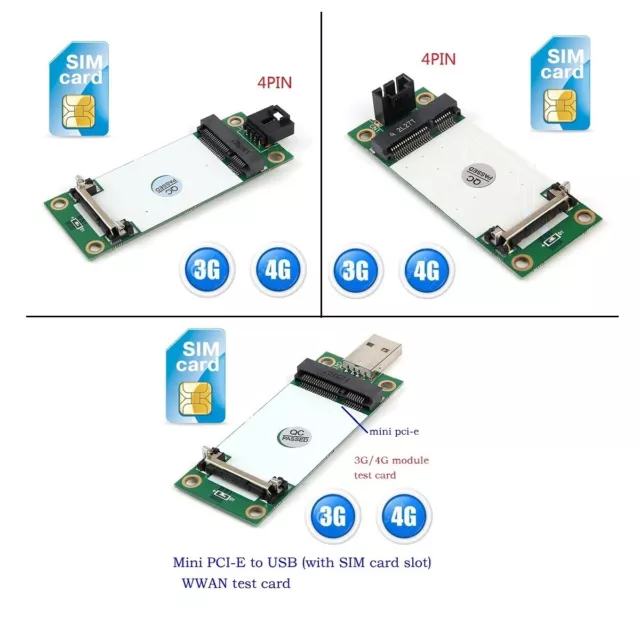 Mini PCI-E Wireless WWAN Card to USB Adapter card for 3G 4G WWAN/LTE Module