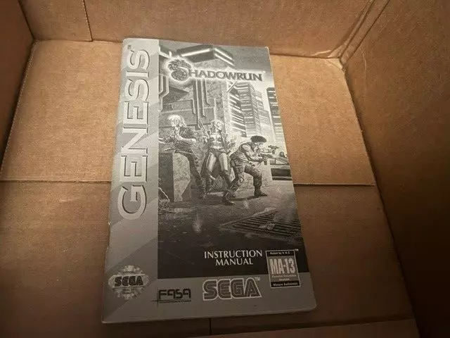 Shadowrun (Sega Genesis, 1994) Complete in Box with Manual - CIB TESTED GUC  10086013528