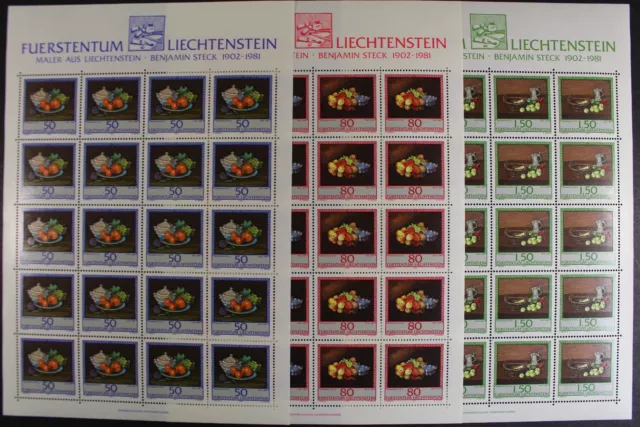 Liechtenstein, MiNr. 990-992, Kleinbögen, postfrisch - 636528