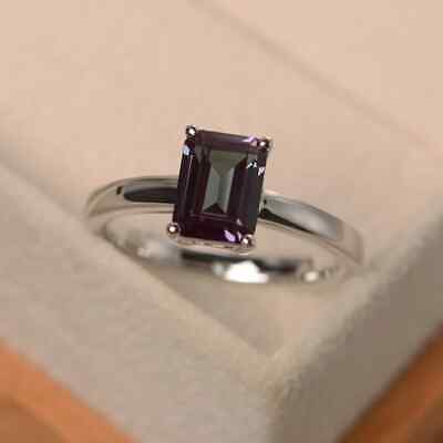 4ct Natural Alexandrite Gemstone Birthstone Partywear Wedding Ring Gift For Her