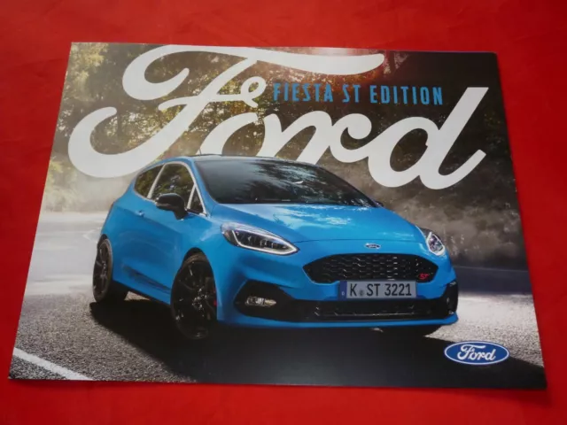 FORD Fiesta ST "Edition" Sondermodell Prospekt Brochure Depliant Folleto 2020