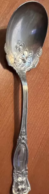 Antique-Wm A Rogers German Silver Pat 1912 Floral Sugar Spoon Antique-Wm A Rogers German Silver Pat 1912 Floral Sugar Spoon