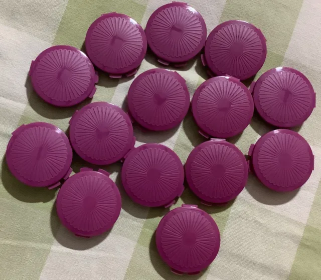 Tupperware Mini Round Pill Container Set Of 14-New -Free Shipping..Purple Color