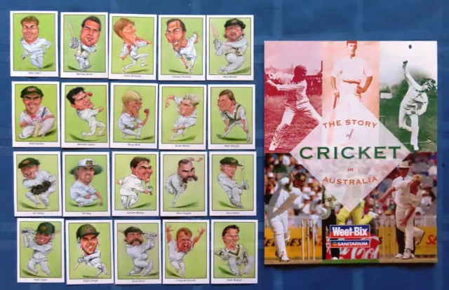 1994 Sanitarium Cards + Official Album: AUSTRALIAN TEST CRICKETERS (set of 20)