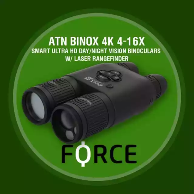 ATN BinoX 4K 4-16X Smart Day/Night Binoculars with Laser range finder, Full HD