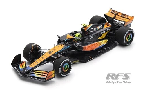 Miniature Spark 1/18 McLaren F1 MCL60 #4, GP Japon 2023, Lando Norris, Vitrine