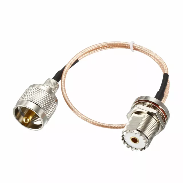 UHF PL-259 Mâle à UHF SO-239 Femelle Cloison RG316 Coaxial Câble 1-pieds