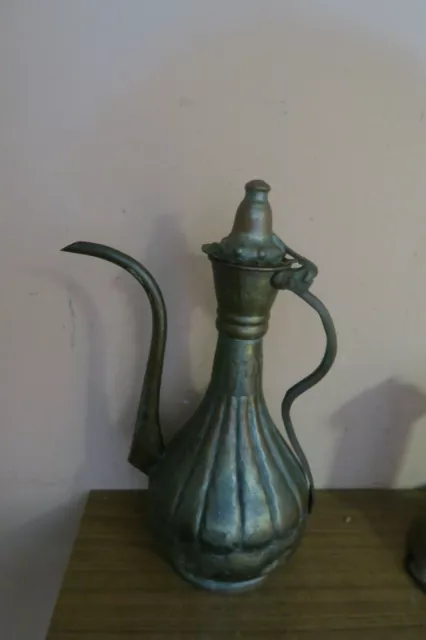 Vintage Turkish Ottoman Islamic Large Copper Water Ewer Jug Ibrik 16"