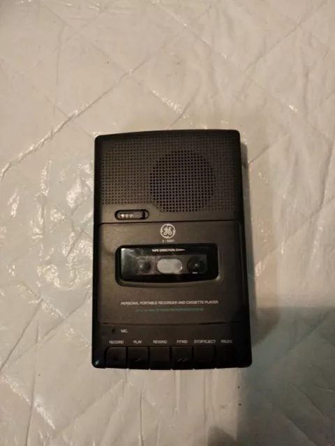 General Electric GE 3-5027A Portable Cassette Tape Player Voice Recorder TESTED