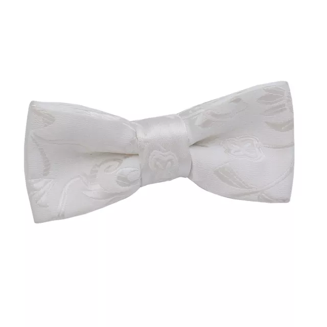 DQT Woven Floral Ivory Kids Child Communion Page Boys Pre-Tied Bow Tie