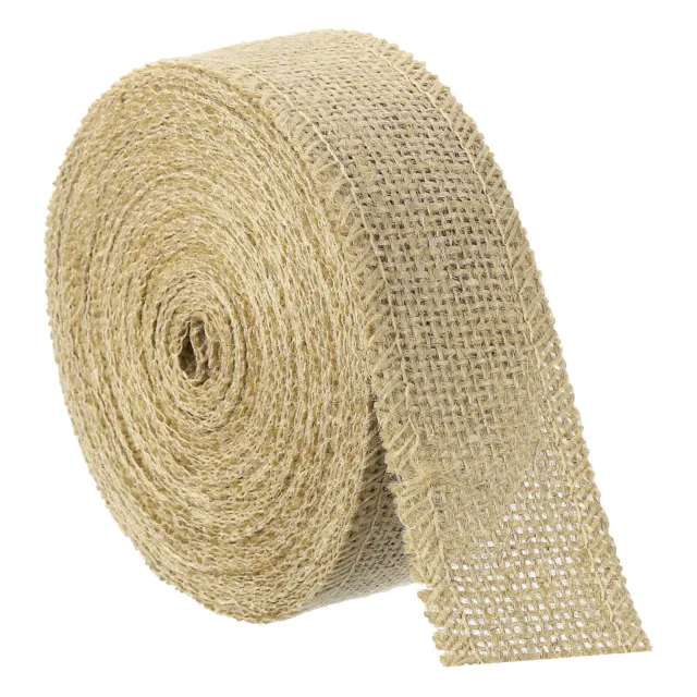 10 Yards Natural Burlap Ribbon 1.6 Inch Jute Burlap Wired Ribbon Rustic Ribbon