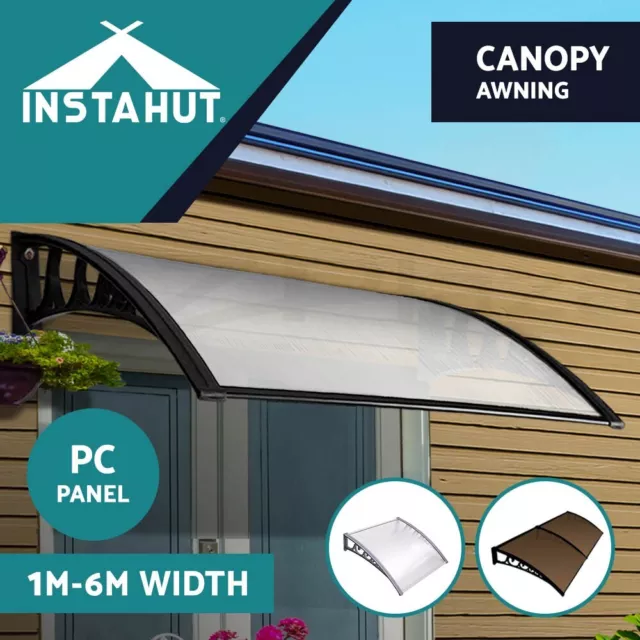 Instahut Window Door Awning Door Canopy Outdoor Awning Patio Cover 1-6M DIY