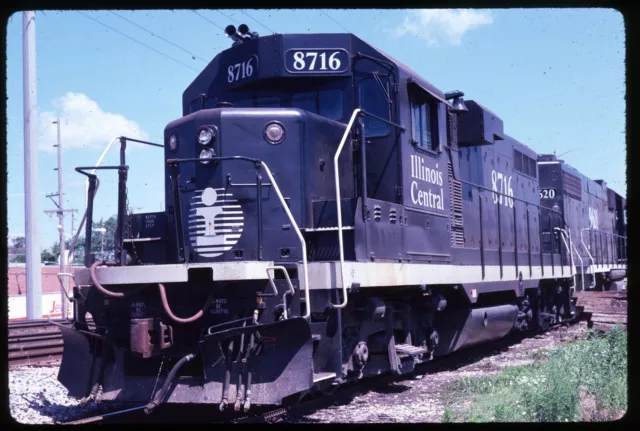 Original Rail Slide - IC Illinois Central 8716 no location 6-18-1990