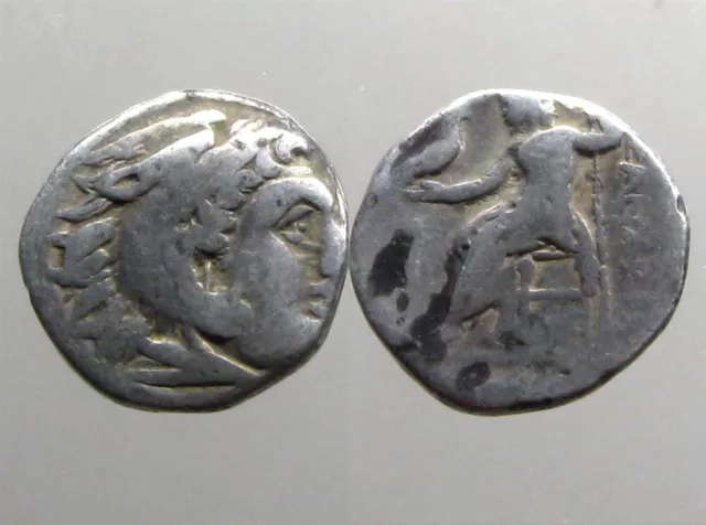 ALEXANDER III THE GREAT OF MACEDONIA______SILVER DRACHM_____Undefeated in Battle