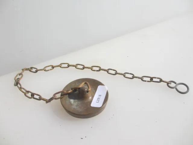 Vintage Brass Lighting Chain Hanger Loop Chandelier Light Pull Plug Old 43mm 2