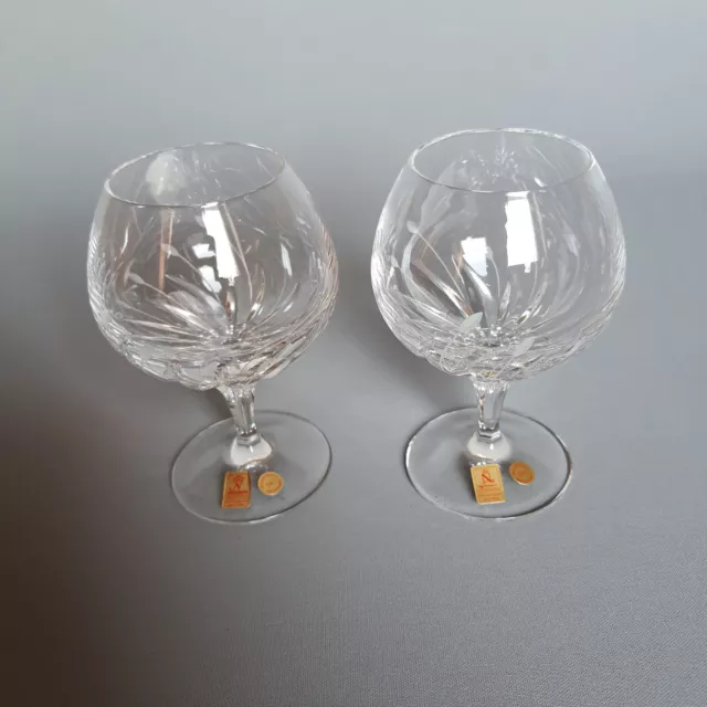 2 Weinbrand-Gläser Cognac Schwenker Fleurie Nachtmann Bleikr. 24%  geschliffen