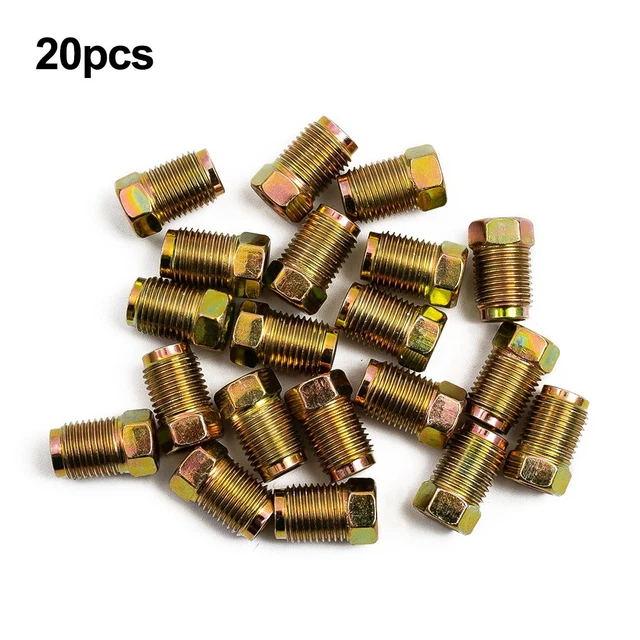 20x*Brake Line Fittings Set For 3/16 Tube Inverted Flares Metric End Union Nuts