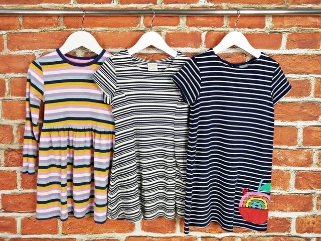 Girls Bundle Age 4-5 Years Zara M&S Next Striped Dress Set Casual Kids 110Cm