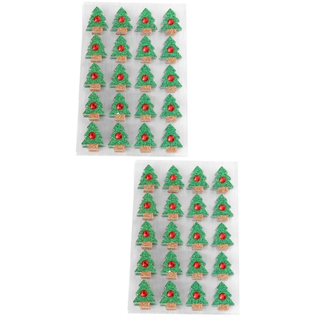 2x Weihnachten Fenster Aufkleber Weihnachten Aufkleber Glitter Aufkleber 4