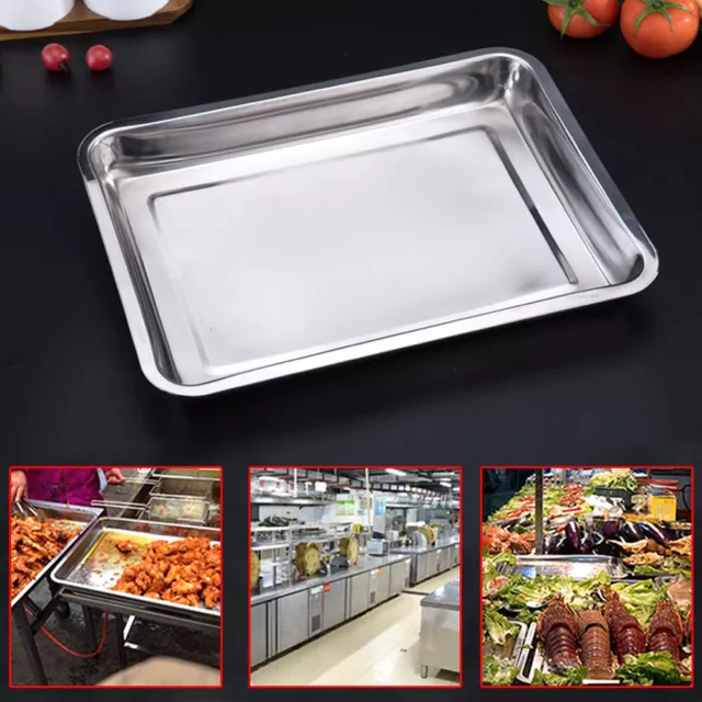 6 Pack 2" Deep Full Size Stainless Steel Steam Table Pans Hotel Food Prep Pan