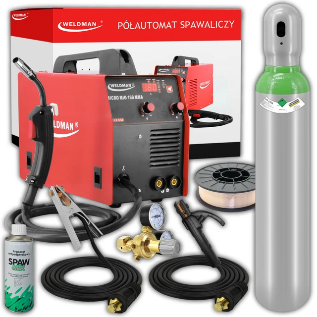 SET Weldman® MICRO MIG 190 Poste à souder soudage MIG MAG 180A FLUX MMA