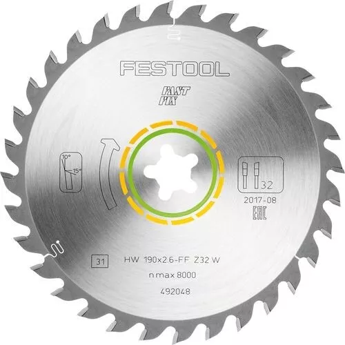 Festool Kreissägeblatt HW 190x2,6 FF W32 492048