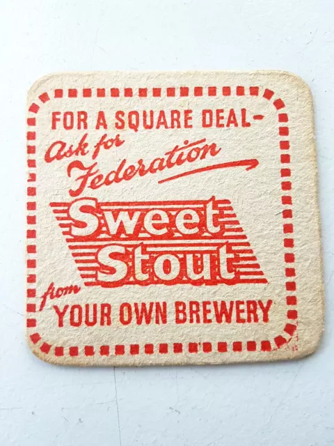 Vintage NORTHERN CLUBS FEDERATION - Sweet Stout  Cat No'06 Beer mat / Coaster