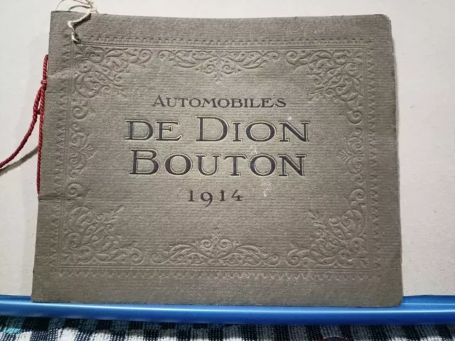CATALOGO PUBBLICITARIO AUTOMOBILI "De Dion Bouton 1914"