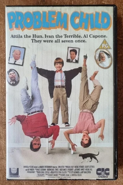 PROBLEM CHILD VHS PAL Video Tape Ex Rental Big Box Cert PG 1990 John PROBLEM CHILD VHS PAL Video Tape Ex Rental Big Box Cert PG 1990 John