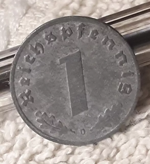 One 1941 WW2  1 Reichspfennig ~ German ~ WWII ~  Circulated Coin